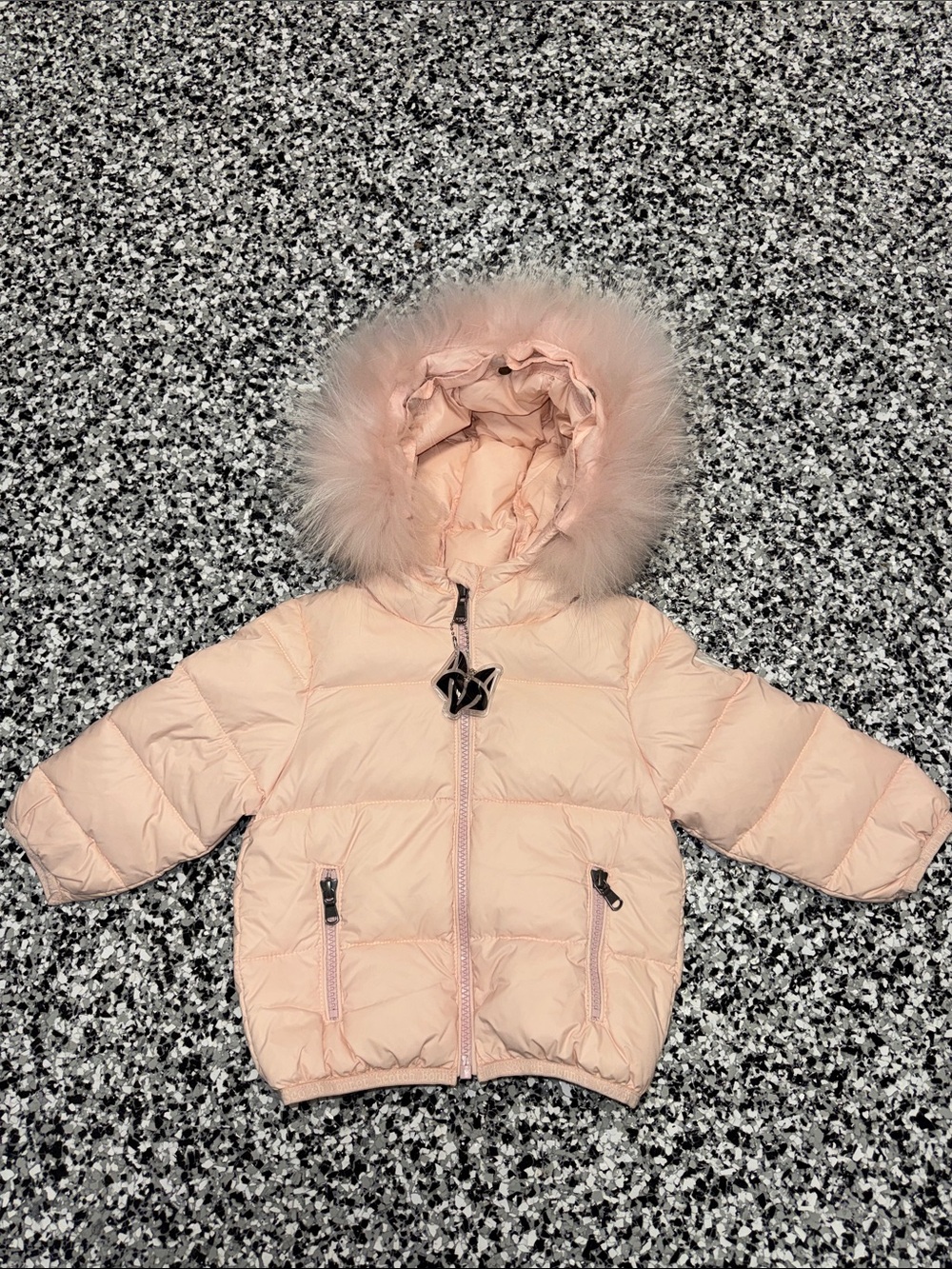 Scotch Bonnet BPPF Pink Zip up Fur Trim Puffer Jacket 12/18 M NWT